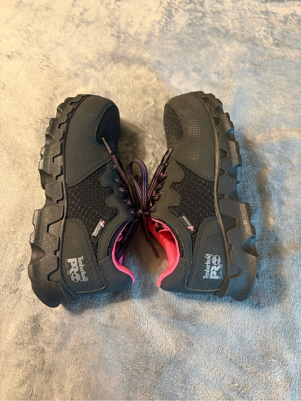 Timberland PRO Women’s Black with Pink Interior Steel Toe Shoes Size 6.5
